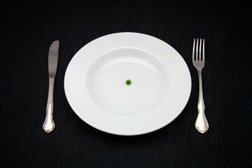 diet of a pea on a plate; eating disorder; disordered eating